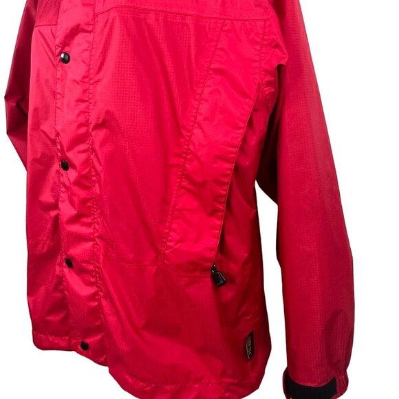 Moonstone Goretex Jacket Rain Coat Small Red Hood Nylon Shell Ripstop Gorpcore - Picture 6 of 16